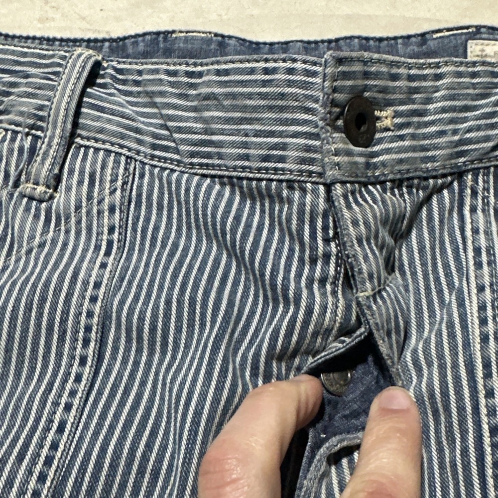 Polo Ralph Lauren Hickory Stripe Naval Clothing Carpenter SZ 38 Denim Shorts - Picture 7 of 12
